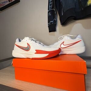 Nike White and Orange Athletic Shoes